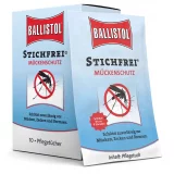 Wipes with Ballistol Stichfrei insect repellent 10 tissues in a box