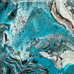 Acrylic Pouring mit Ballistol Silikonöl Acryllic Pouring Bild mit Ballistol Silikonül