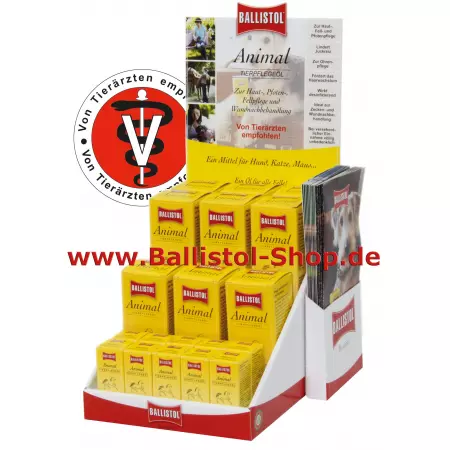 Counter Display Ballistol Animal mild aminal care oil 9 x 100 ml + 10 x 10 ml