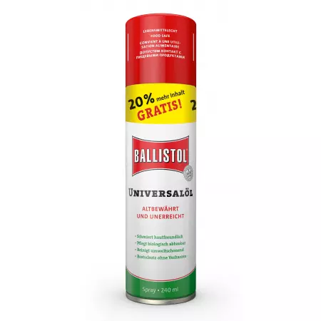 Sonderangebot 240 ml Ballistol Spray zum 200 ml Preis Sonderangebot 240 ml Ballistol Spray zum 200 ml Preis