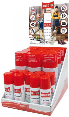 Counter Display Ballistol Oil Spray 9 x 50 ml + 9 x 200 ml