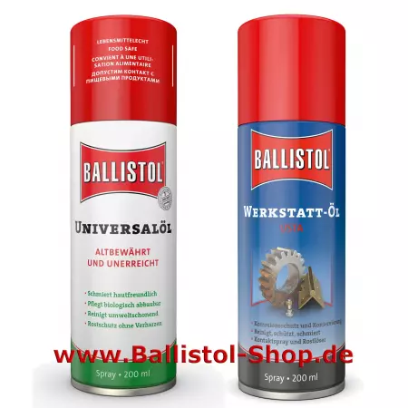 Ballistol Oil Spray 200 ml + Usta Workshop Oil 200 ml Spray
