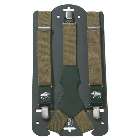 Hosenträger mit Leder und Metallemblem Hosenträger mit Leder und Metallemblem