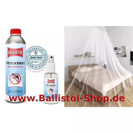 Set aus Mückennetz für Doppelbett + 100 ml tropentaugliches Insektenmittel Pumpspray + 500 ml zum Nachfüllen Set aus Mückennetz für Doppelbett + 100 ml tropentaugliches Insektenmittel Pumpspray + 500 ml zum Nachfüllen