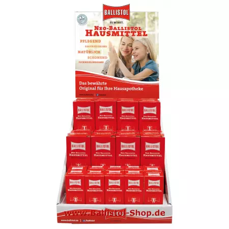 Neo Ballistol Home Remedy counter display 16 x 50 ml and 10 x 10 ml