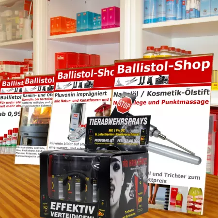 Thekendisplay 12 x Pfefferspray 6 x FOG + 6 x Jet je 40 ml Thekendisplay 12 x Pfefferspray 6 x FOG + 6 x Jet je 40 ml