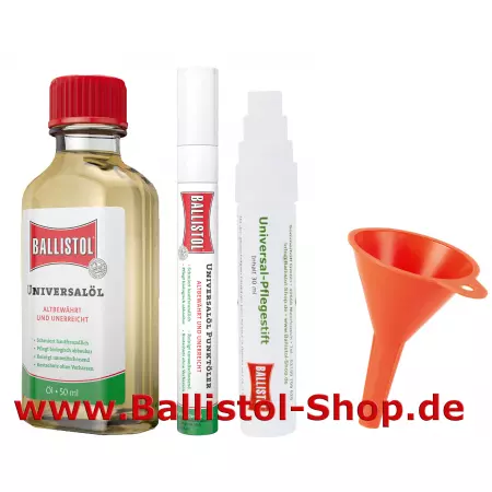 Ballistol Pflegestift + Punktölstift + Trichter + Ballistol 50 ml
