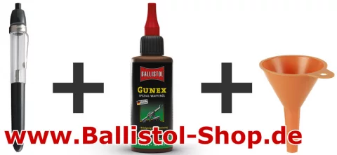 Präzisionsöler + Gunex Öl + Trichter Präzisionsöler + Gunex Öl + Trichter