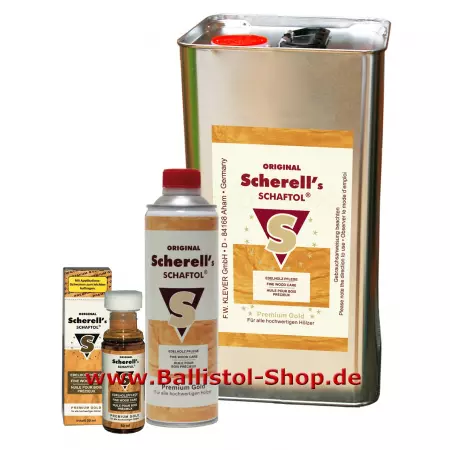 Gun Stock oil from Scherell Schaftol premium gold