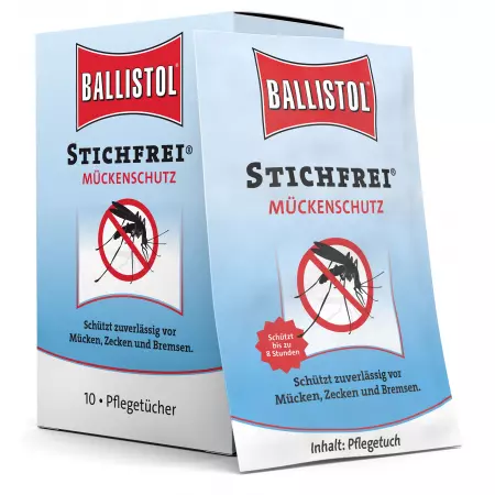 Wipes with Ballistol Stichfrei insect repellent 10 tissues in a box
