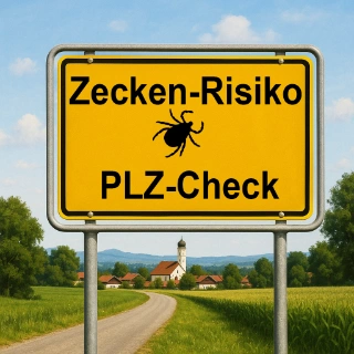 Ob du dich in einem Zecken-Risikogebiet befindest, kannst du hier mit deiner Postleitzahl kostenlos prüfen Zecken Risiko