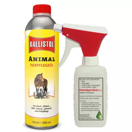 Ballistol Animal 500 ml aminal care oil + Atomizer