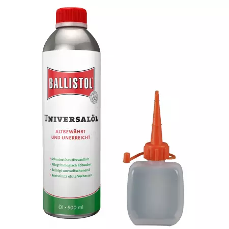 Öler aus Polyethylen 50 ml + Ballistol 500 ml Öler aus Polyethylen 50 ml + Ballistol Universal-Öl 500 ml