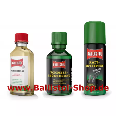 Browning Kit of 50 ml Quick Browning + Ballistol + Cold Degreaser