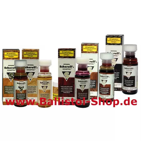 Wood oil set one bottle Scherell of each color mixable