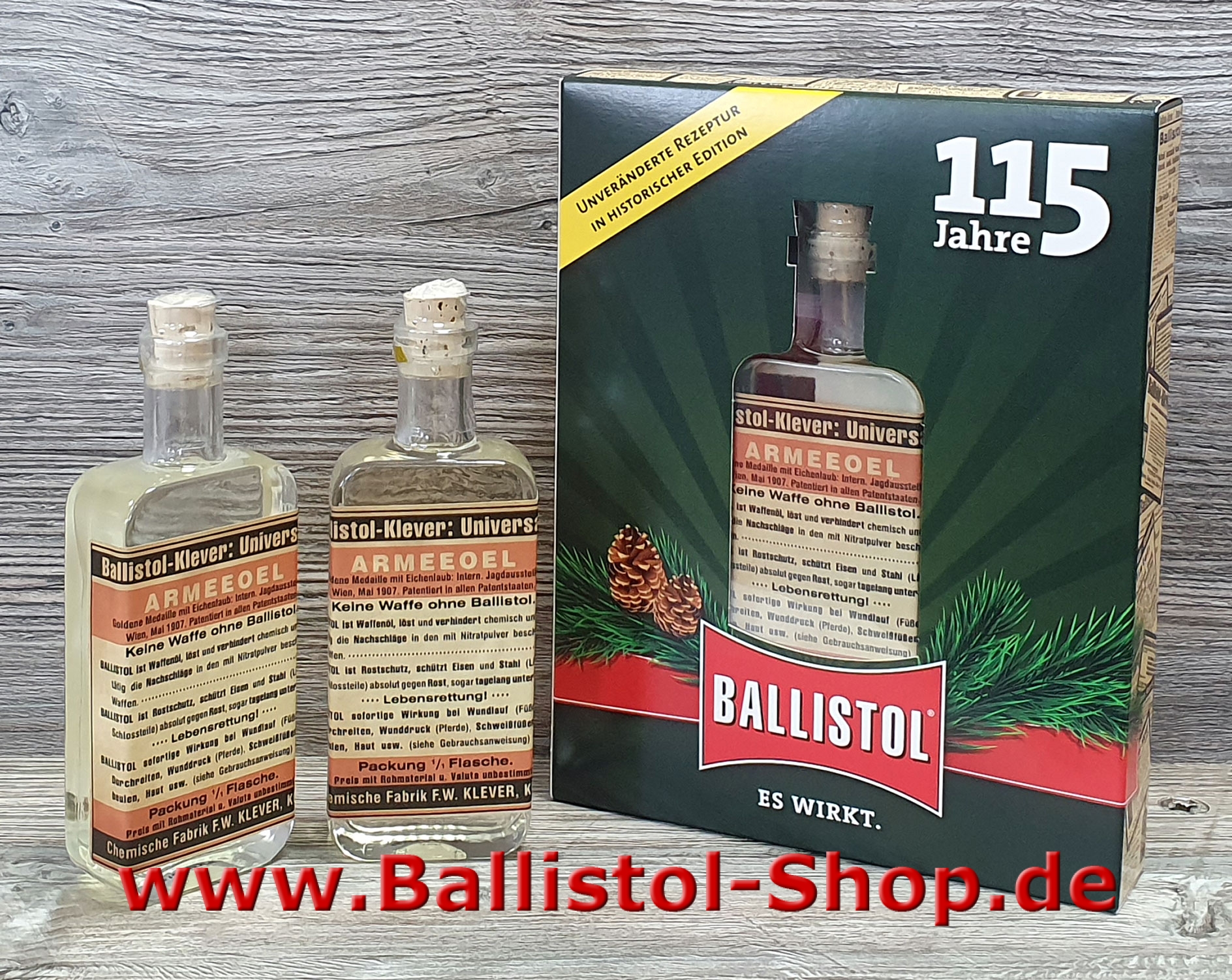 Ballistol Nostalgie Glasflasche 100ml flüssig in Geschenkbox