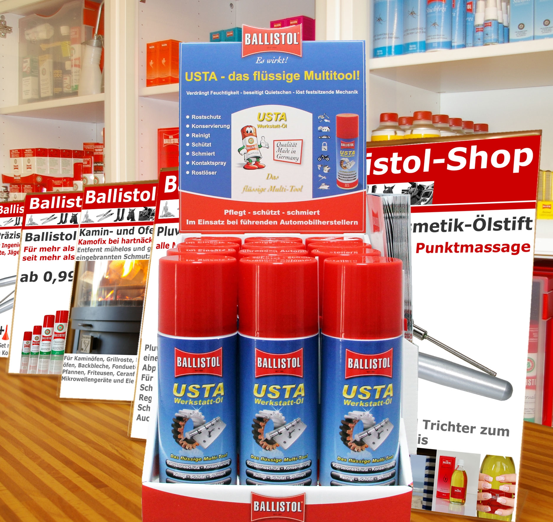 Thekendisplay 12 x Usta Werkstattöl