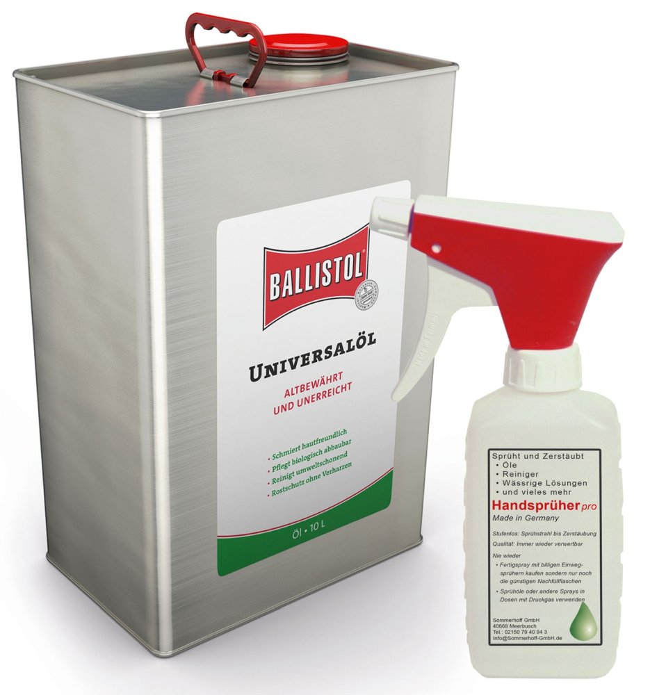 Ballistol Universalöl 10 Liter + Ballistol Handsprüher Ballistol Universalöl 10 Liter + Ballistol Handsprüher