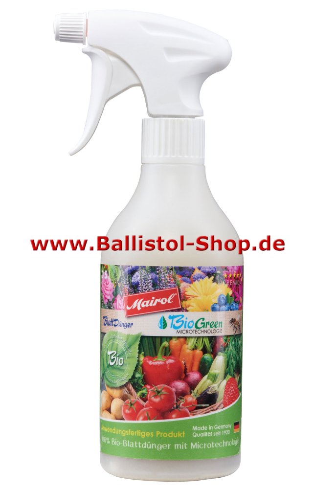 Foliar fertilizer spray BioGreen by Mairol effective and