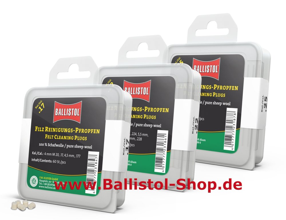 Filz Reinigungs-Pfropfen für Luftdruckwaffen Filz Reinigungs-Pfropfen für Luftdruckwaffen