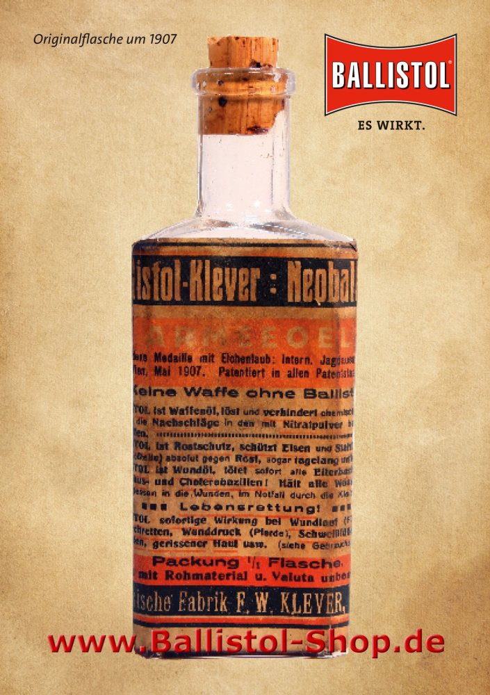 Ballistol Nostalgie Glasflasche 100ml flüssig in Geschenkbox
