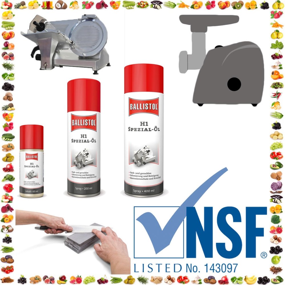 Ballistol H1 Spray Schmieröl im Lebensmittel-Bereich Ballistol H1 Spray Schmieröl im Lebensmittel-Bereich