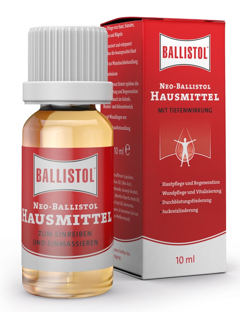 Neo Ballistol Hausmittel 10 ml - Desinfiziert, lindert und entspannt Neo Ballistol Hausmittel 10 ml - Desinfiziert, lindert und entspannt