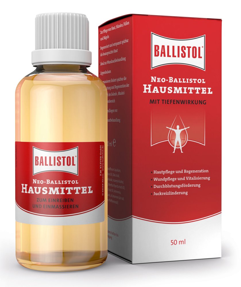Neo Ballistol Hausmittel 50 ml - Desinfiziert, lindert und entspannt Neo Ballistol Hausmittel 50 ml - Desinfiziert, lindert und entspannt