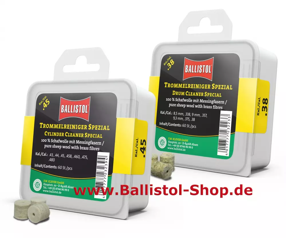 Cylinder cleaning felts from Ballistol