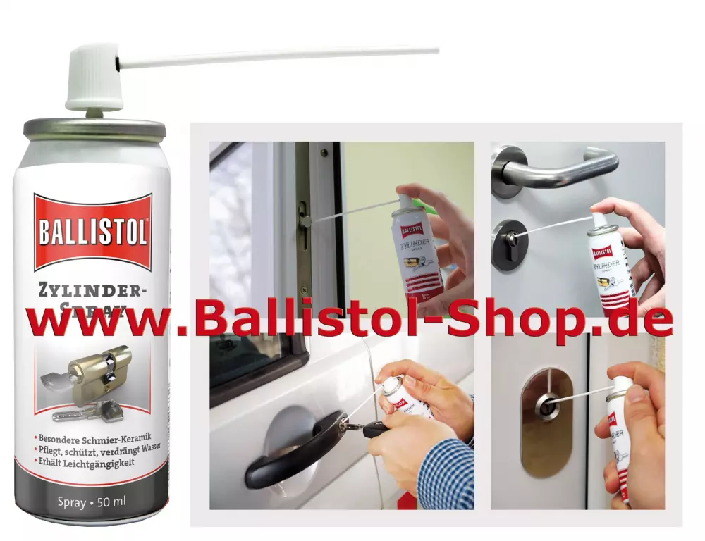 BALLISTOL Zylinder-Spray, 50ml - die Spezialpflege für Zylinder & Schlösser  bei Selva Online
