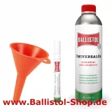Ballistol fine point oil pen + funnel + 500 ml Ballistol Oil