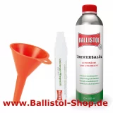 Ballistol Pflegestift + Trichter + Ballistol Öl 500 ml