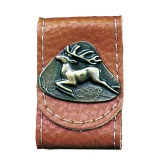 Hosenträger mit Leder und Metallemblem