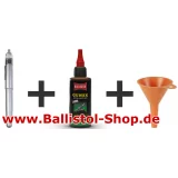 Precision Oil Pen of aluminum + Gunex oil + funnel