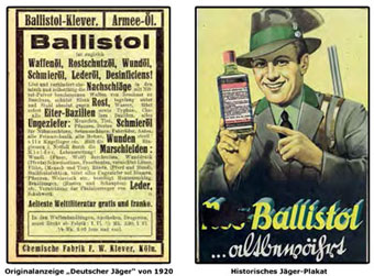 Ballistol historische Originalanzeige und Plakat