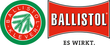 Das alte und das aktuelle Ballistol Logo nebeneinander zum Vergleich Ballistol Logo alt und aktuell